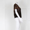 Burberry Brown Cream Animal Skin Top