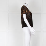 Burberry Brown Cream Animal Skin Top