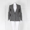 Balmain Grey Cotton Blend Blazer Jacket