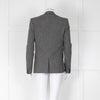 Balmain Grey Cotton Blend Blazer Jacket