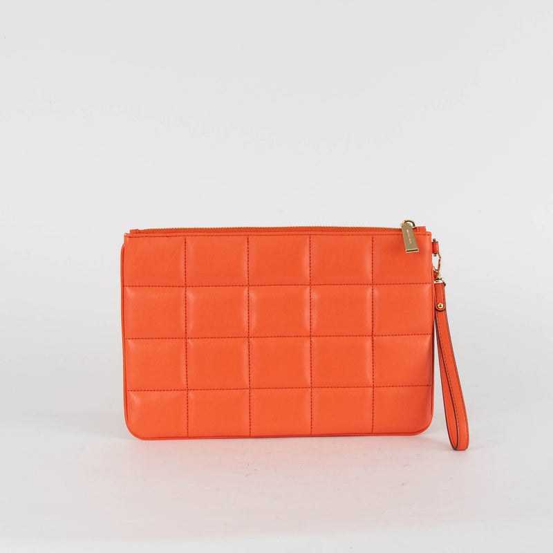 Michael Kors Orange Large Jet Set Zip Pouch