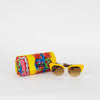 Dolce & Gabbana Yellow Brown Sicilian Carretto Cateye Sunglasses