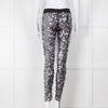 Dolce & Gabbana Metallic Grey Sequin Leggings