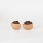 Linda Farrow Rose Gold 'Olivia' Round Sunglasses