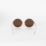 Linda Farrow Rose Gold 'Olivia' Round Sunglasses