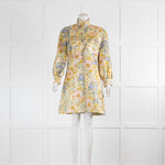 Zimmerman Gold Brocade Floral Coat Dress