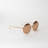 Linda Farrow Rose Gold 'Olivia' Round Sunglasses