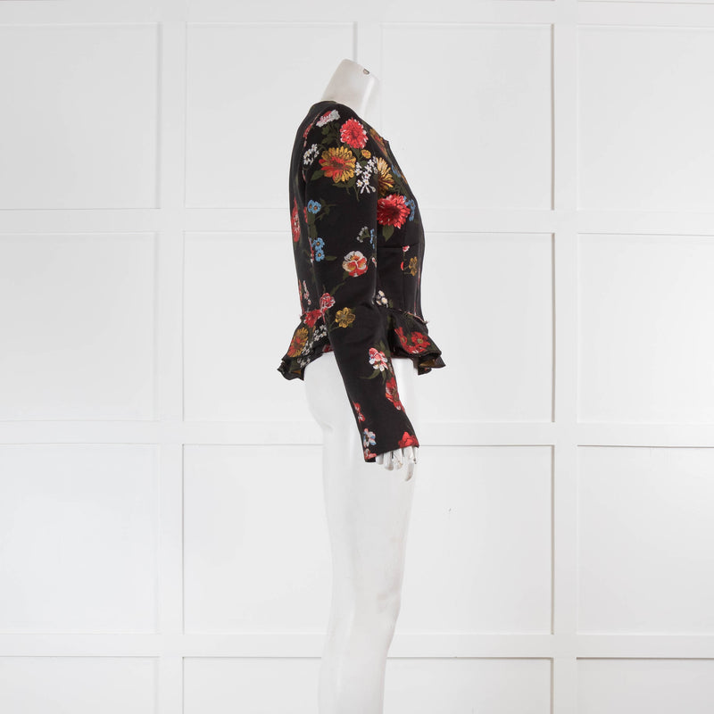 Brock Collection Floral Brocade Structured Jacket