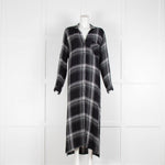 Bella Dahl Black And White Check Shirt Maxi Dress