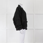 Alo Yoga Black Bomber Jacket with Logo Patch