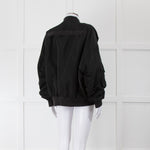 Alo Yoga Black Bomber Jacket with Logo Patch