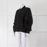 Alo Yoga Black Bomber Jacket with Logo Patch