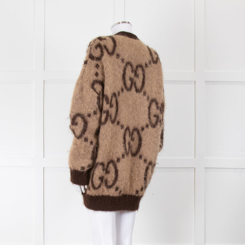 Gucci Reversible GG Mohair Wool Cardigan