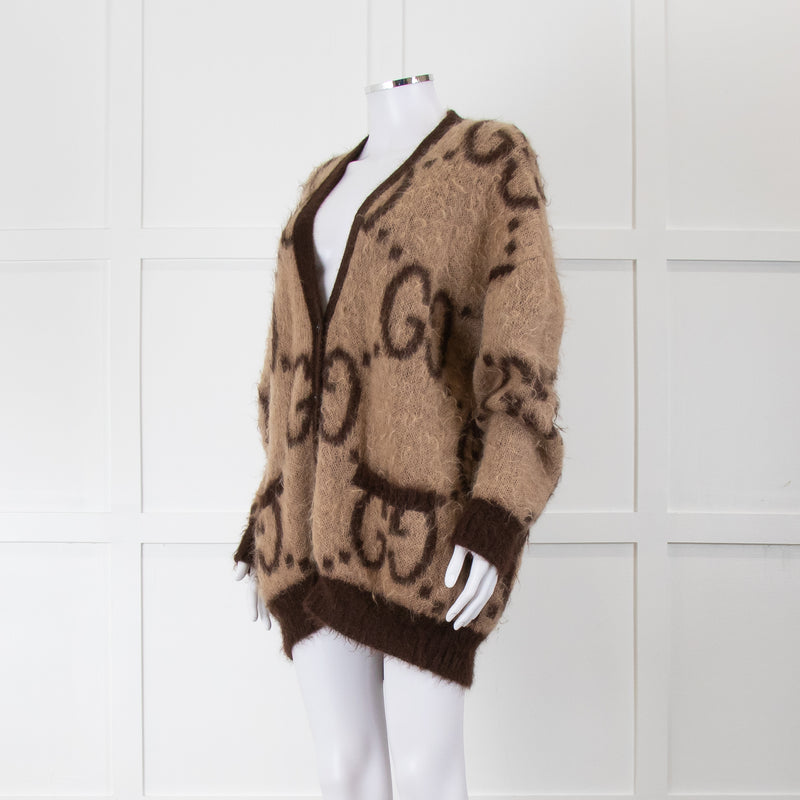 Gucci Reversible GG Mohair Wool Cardigan