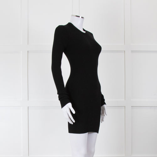 Wardrobe.NYC Black Rib Knit Mini Dress