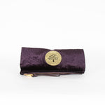 Mulberry Purple Ostrich Velvet Daria Clutch Bag