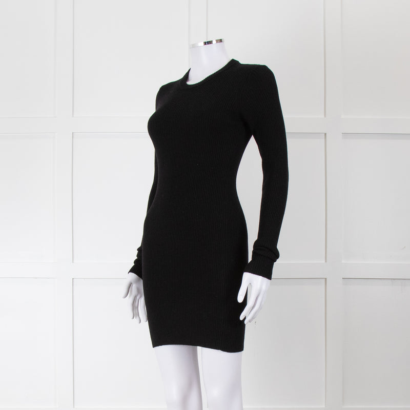 Wardrobe.NYC Black Rib Knit Mini Dress