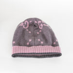 Gucci Grey & Pink Cashmere Logo Beanie