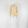 Victoria Victoria Beckham Yellow Jazz Print Blouse