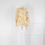 Victoria Victoria Beckham Yellow Jazz Print Blouse