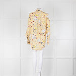 Victoria Victoria Beckham Yellow Jazz Print Blouse