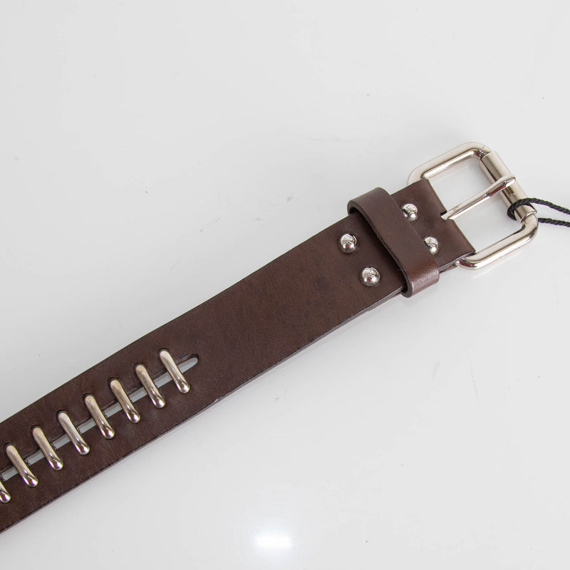 Fendi brown leather outlet belt