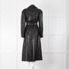 Envelope1976 Black Leather Trench with Belted Waist