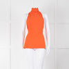 Tove Orange Draped Sleeveless Top