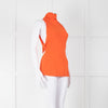 Tove Orange Draped Sleeveless Top