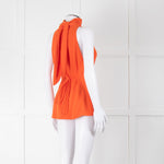 Tove Orange Draped Sleeveless Top