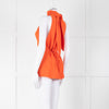 Tove Orange Draped Sleeveless Top