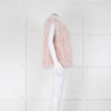 Yves Salomon Pink Feather With Silk Lining Gilet