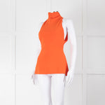 Tove Orange Draped Sleeveless Top