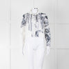 Acne Studios White Money Print Denim Jacket