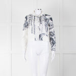 Acne Studios White Money Print Denim Jacket