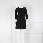 Chanel Black Cashmere Ribbed Short Dress