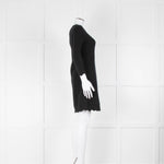 Chanel Black Cashmere Ribbed Short Dress