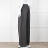 Victoria Beckham Grey Herringbone Pinstripe Carrot Shape Trousers