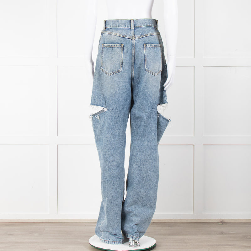 Maison Margiela Blue Denim Slash Leg Jeans