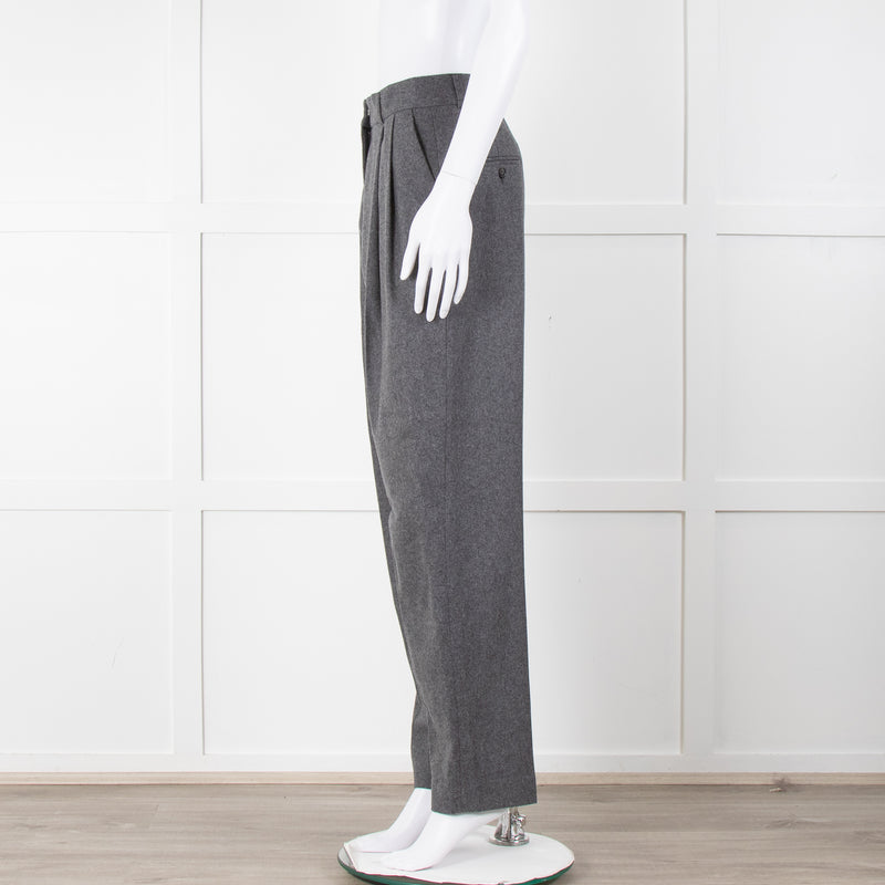 Toteme Grey Wool Mix Tailored Trousers