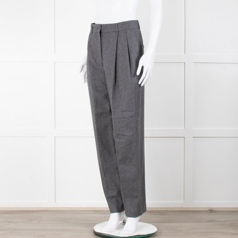 Toteme Grey Wool Mix Tailored Trousers