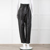 Philosophy Black Faux Leather Belted Trousers