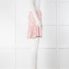 Ganni White Micro Floral Flounce Mini Skirt