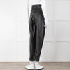 Philosophy Black Faux Leather Belted Trousers