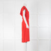 Antonio Berardi Red Split Sleeve Open Back Zip Dress