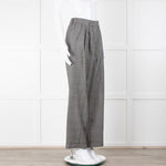 LilySilk Grey Prince of Wales Cuffed Tailored Trousers