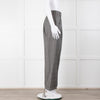 LilySilk Grey Prince of Wales Cuffed Tailored Trousers