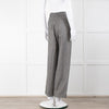 LilySilk Grey Prince of Wales Cuffed Tailored Trousers