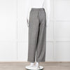 LilySilk Grey Prince of Wales Cuffed Tailored Trousers