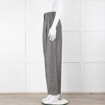 LilySilk Grey Prince of Wales Cuffed Tailored Trousers